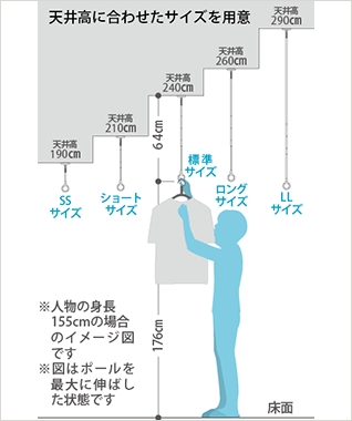 室内物干し｜天井高