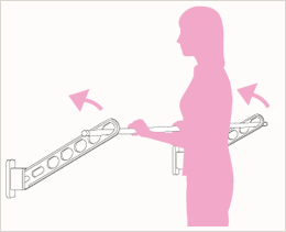 竿を掛けたままで角度調整可能