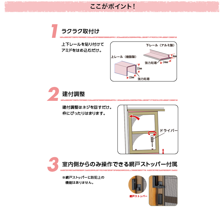 玄関引戸用専用アミド 川口技研 玄関引戸用専用アミド 川口技研